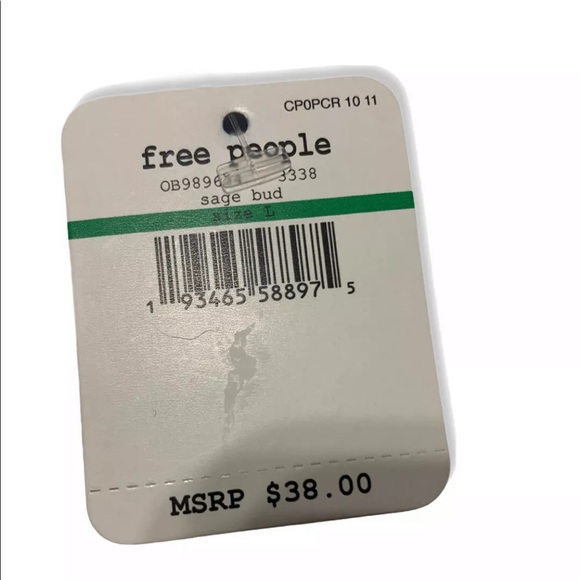 Free People Reese Lace Bralette Sage Bud large - Picture 7 of 9